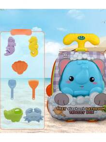 Children's Bath Time & Beach Toy Set, Including Beach Bucket, Cart, Shovel, And Other Sand Playing Tools - Multicolor - View 6