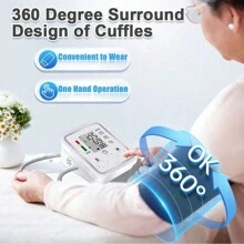 1 pieza Monitor de presión arterial, instrumento automático doméstico para medir la presión arterial, monitor de presión arterial de tipo para el brazo, monitor de presión arterial en inglés neutro con conexión USB - ¡Esta herramienta no incluye baterías!