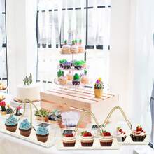 1 Set Of 10 Transparent Rectangle Cake Boxes: Includes Small Macaron Packaging Boxes And 10 Cake Box Stickers, Perfect For Bakery, Party Treats, And Cupcake Packaging - White - View 5