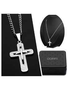 Men'S Pendant Necklaces - 銀色 - 查看 1