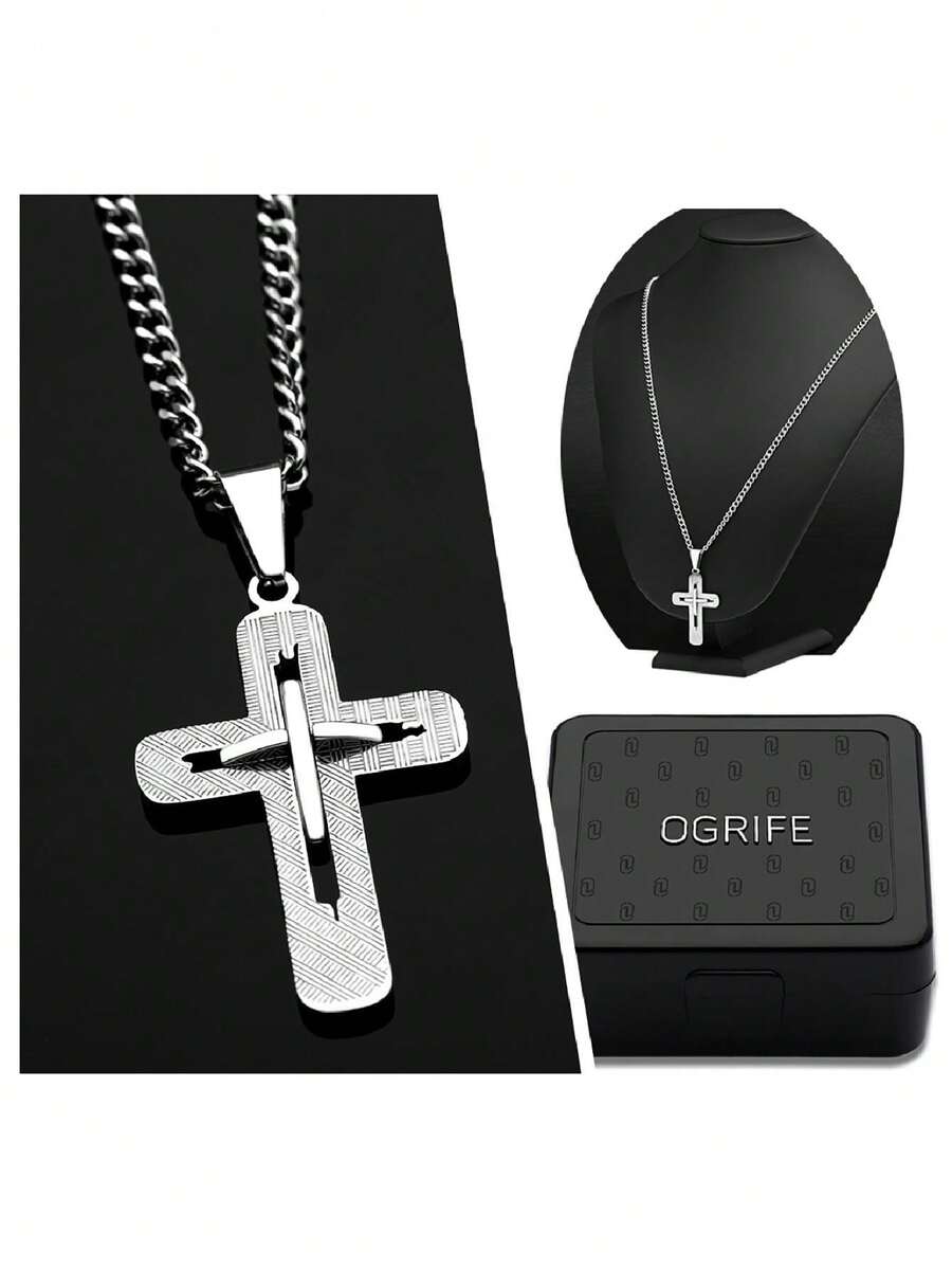 Men'S Pendant Necklaces - 銀色 - 查看 1