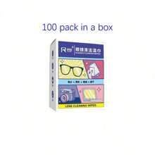 Glasses Wipes, Mobile Phone Screens, Dedicated Cleaning Wipes, Disposable Anti Fog Wiping Paper, Lens Wiping Cloth(One Size Fits All=100pcs)10pcs/50pcs