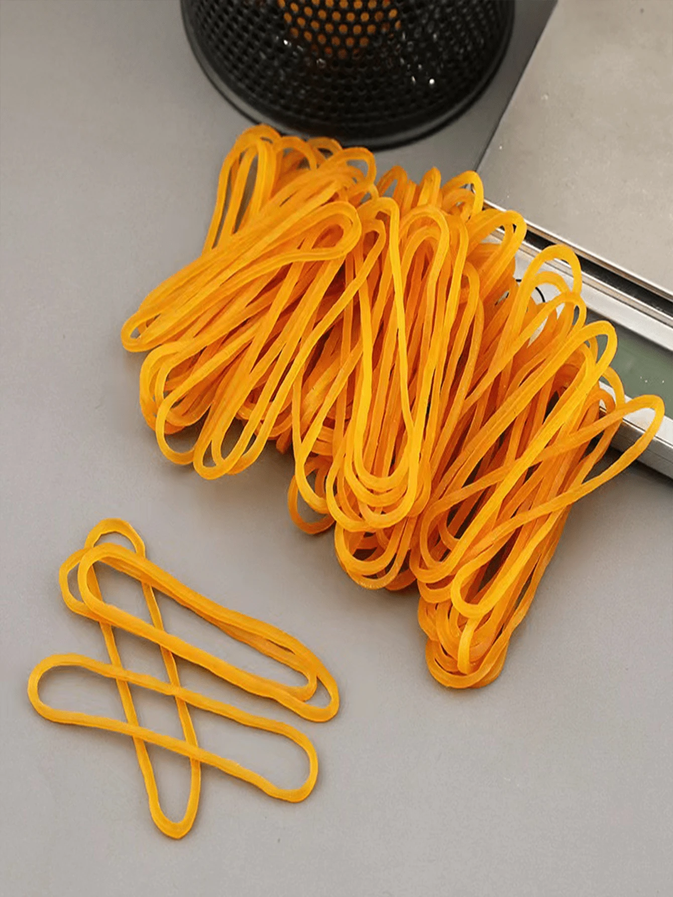 850 cái/túi Dây thun dùng một lần màu vàng, Dây cao su tự nhiên bền, Độ đàn hồi để đóng gói và vận chuyển, miễn phí vận chuyển - Màu vàng - Xem 1