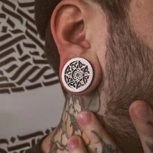 2PCS Flower 316 Stainless Steel Ear Gauges Stretcher Ear Plugs Tunnels Piercing Women Body Jewelry Earrings Valentines,Mom,Mother,Mother's Day,Gift