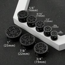 2PCS Flower 316 Stainless Steel Ear Gauges Stretcher Ear Plugs Tunnels Piercing Women Body Jewelry Earrings Valentines,Mom,Mother,Mother's Day,Gift