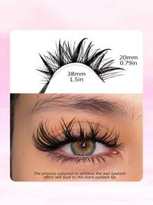 Asiteo 5 对湿假睫毛动漫漫画风格舒适百搭卷翘仿貂皮睫毛延长化妆