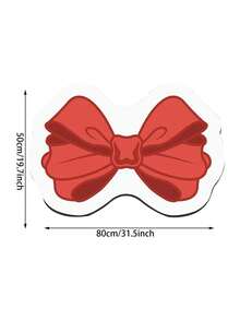 1pc Bathroom Rug Bow Bath Rug Non-Slip Absorbent Bath Mat Bathroom Tub And Shower - Red - View 7