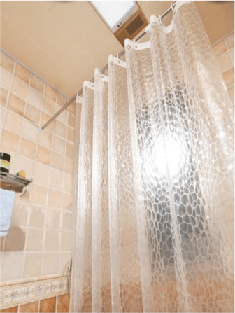 1 st. transparent duschdraperi i Eva-stil, kubmönster, vattentät, för badrumsbruk, med krokar, badrumsinredning, höstdekor, badrumstillbehör, tillbaka till skolan