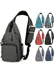 1pc Multi-Purpose Waterproof Shoulder Bag For Outdoor Travel And Work - Large Capacity Cross Body Bag For Men And Women - Multicolor - View 2