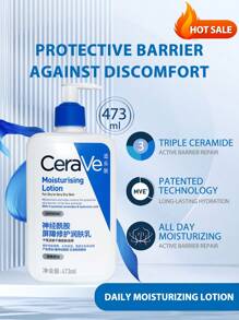 CeraVe Daily Moisturizing Lotion For Dry Skin 473ml  | Body Lotion & Face Moisturizer With Hyaluronic Acid And Ceramides | Daily Moisturizer | Fragrance Free | Oil-Free |