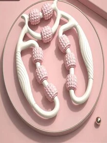 1件環形腿夾式按摩器，適用於腿和小腿，瑜伽按摩滾筒可舒緩肌肉，6個滾輪 - 彩色 - 查看 9