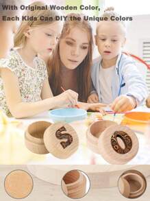 1 件木制婴儿儿童牙齿储存盒，牙齿木制盒子收纳盒，乳牙木制储存收集牙齿脐带盒，胎毛盒，婴儿牙齿储存，儿童纪念品儿童生日礼物旅行必需品旅行学校学校用品假日露营假日必需品度假配件迷你女士香水男士香水沙滩瓶 - 杏色 - 查看 6