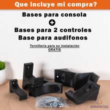 Base Soporte de Pared Compatible con Xbox Series S + Base para Controles compatible con Xbox One - Negro - Ver 5