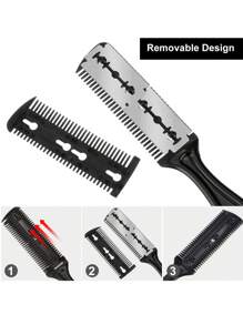 3 Pieces Razor Comb With 6 Pieces Razors, Hair Cutter Comb Cutting Scissors, Double Edge Razor, Hair Thinning Comb Slim Haircuts Cutting Tool, Hair Tools, Hair Products And Accessories For Barber Salon Beauty Back To School, Travel Holiday Essentials, Hair Accessories For Women, Slick Back Brush, Barber Accessories, Hair Dryer, Hair, Barber, Hair Tools, Hair Products, Hair Dryer, Hair Brush, Barber, Barber Accessories, Hairdressing Equipment, Hairstyle, Hairdressing, Barber, Barber Accessories, Barbershop, Hairdressing Equipment