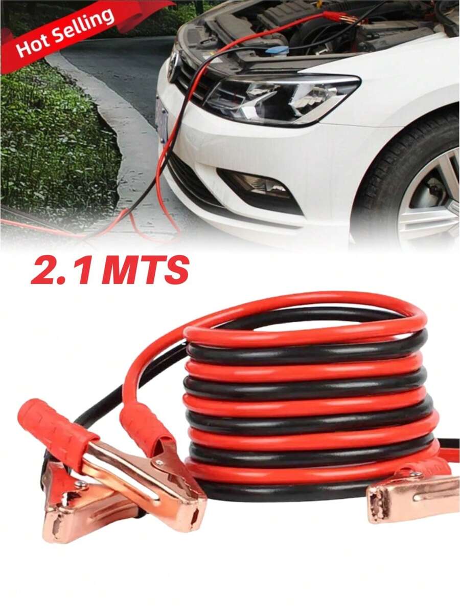 Cables de arranque de emergencia lineas pasa corriente de 2000A Cab 4 doble extremo con abrazaderas 2.1 mts para coche - Rojo - Ver 1