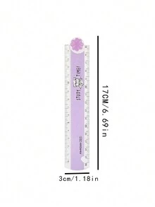 1pc Random Color Cute Dog Shaped Folding Ruler, Mini And Colorful, Lovely Stationery For Students - Multicolor - View 6