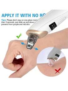 6 en 1  ABS Blackhead Absorber Instrumento de limpieza multifunción para eliminar puntos black, kit de succión de puntos black faciales limpiador de poros extractor de acné herramienta de eliminación de acné kit de eliminación de acné equipo de belleza (blanco) Moderno Removedor de Puntos black para el Hogar - Blanco - Ver 5