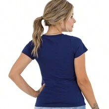 Women T-Shirts - 藏蓝色 - 查看 5