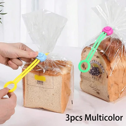 1/3/6/12 st Tri-Color Snack Fresh-Keeping Slipsar Med Creative Food Tätningsring Spänne, Trådhantering Sladd Organizer, Kök Förvaring Fresh-Keeping Tool