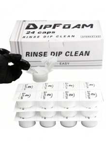 BUCICE Miếng bọt biển vệ sinh cốc dùng một lần cho kim xăm, Miếng bọt biển vệ sinh cốc màu xăm, Miếng bọt biển nhúng đầu kim một mảnh (24 CÁI/Hộp) - trắng - Xem 6