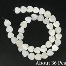 天然白色淡水貝殼珠子愛心十字星圓形珍珠穿珠，適用於珠寶製作DIY手鍊配件 - 貝珠 - 查看 14