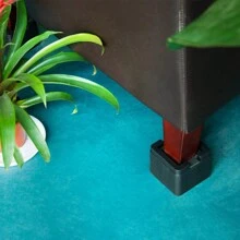 6 Pack 3 Inch Heavy Duty Bed And Furniture Risers Adjustable Bed Lifts Fits To All Wheels Of Furniture, Sofas And Tables, Couches - 黑色 - 查看 7