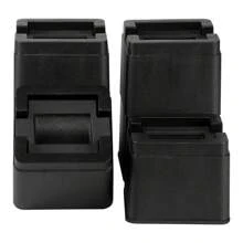 6 Pack 3 Inch Heavy Duty Bed And Furniture Risers Adjustable Bed Lifts Fits To All Wheels Of Furniture, Sofas And Tables, Couches - 黑色 - 查看 2