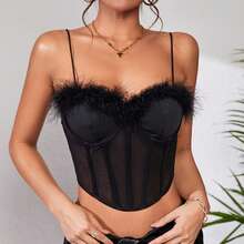 Women Sleep Tops - Black - View 2