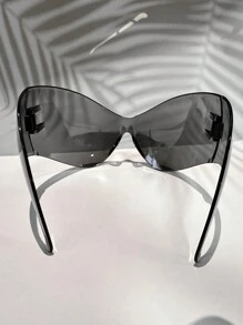 1 件超大猫眼弧形球形面具，男女通用赛博朋克哥特式一体式防风护目镜，带反光银眼罩，朋克科幻酷炫性感机器人时尚眼镜，男女皆宜，COSPLAY 和摄影道具，带防丢绳万圣节 - 彩色 - 查看 10