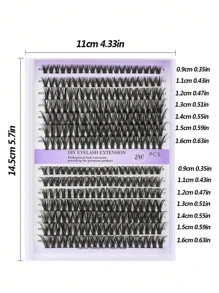 Lash Clusters Individual Cluster Lash Extensions DIY Multi-Type Mixed Wispy Faux Mink Eyelash Tray Bottom, Spike, Volume Lashes For Self Application At Home - D - View 5