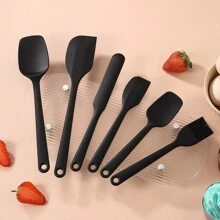 Bộ 6/12 Dụng cụ cạo silicon, thìa kem, bộ cọ BBQ & nướng bánh - Nhiều màu - Xem 9
