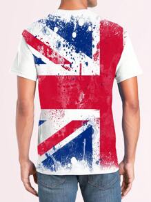 Camiseta divertida personalizada con diseño personalizado, bandera de arroz y bandera nacional, personalización de imagen de alta definición de novia/esposa, regalo para el Día de San Valentín/Aniversario del novio/esposo (1 pieza) - Blanco - Ver 3