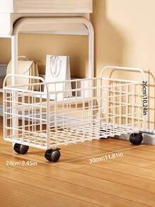 Backpack Storage Rack, Snack And Item Organizer, Wheeled Basket With Iron Construction For Books, Small Table Cart, And Under Desk Book Box - Multicolor - View 11