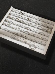 64-20 chiếc nhẫn xếp chồng thời trang tinh tế với thiết kế hình trái tim, hình giọt nước, hình bướm, hình học, hình tròn, hình lá, ngọc trai giả, vô tận, lượn sóng, bắt chéo, bện và băng rộng, hoàn hảo cho ngày lễ, tiệc tùng, hẹn hò và đeo hàng ngày (Không bao gồm hộp) Ngày lễ tình nhân, mẹ, mẹ, ngày của mẹ, quà tặng - Vàng - Xem 2