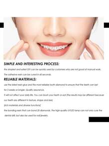 1Set Tooth Gemstone Kit Holiday Party Decoration Make Up Accessories For Women With UV Light,Glue For Mother's Day Valentine's Day 100Pcs Sparkly Clear & AB Crystals Flashlight Color Random,Mom,Mother,Mother's Day,Gift