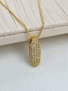 1 Peça Novo Colar de pingente de letra A-Z 26 CZ Exagerado Grande Estilo Hip-Hop de Luxo, Colar de corrente em aço inoxidável com banho de ouro 18K para homens e mulheres com nome ou inicial.