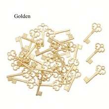 50pcs/Pack Vintage Alloy Key Shaped Pendant For Necklace DIY Jewelry Making Accessories - Pendants - View 8