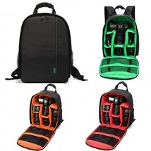 1pc Camera Backpack, DSLR Digital Camera Bag, Waterproof Lightweight Camera Backpack - Multicolor - View 12