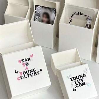 简约印花翻盖收纳盒，休闲日常使用，返校季