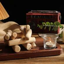 1pc Driftwood Glass Candle Holder Romantic Home Creative Decoration Candlestick Aromatherapy Tabletop Decor - Multicolor - View 9