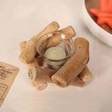 1pc Driftwood Glass Candle Holder Romantic Home Creative Decoration Candlestick Aromatherapy Tabletop Decor - Multicolor - View 3