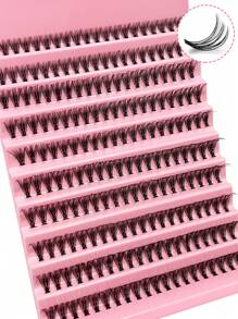 10 Row 200PCS,30D Cluster Individual Lashes,8-16mm Cluster Lashes,D Curling,Natural Look,Mixed Tray,DIY Eyelash Extension,Volume Lash Clusters,Eyelashes Cilias Makeup,Extra Thick&Fluffy&Natural Look,Reusable Individual Eyelash Extension