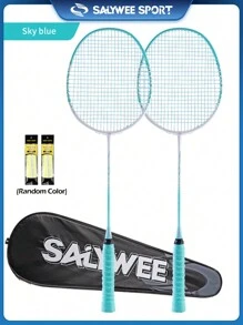 SALYWEE Blossom Rain Series 2pcs Carbon Fiber Badminton Rackets With Free Bag 5U 22-26Lbs Resilient Perfect For Beginners To Pros - Multicolor - View 11