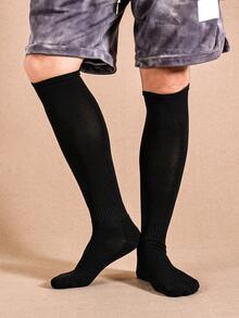 2 Pairs Men's Terry Sole Solid Color Striped Football Socks - Multicolor - View 3