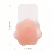 Women's Breast Patch: Silicone Breast Lift Breast Patch Reusable Adhesive Bra With Fixing Tape - Seamless And Invisible Nipples Cover - Dusty Pink - View 17