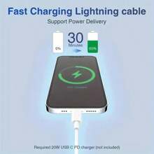 1 pieza/3 piezas Cable USB-C a Lightning, cable de carga rápida y transferencia de datos para teléfonos Apple