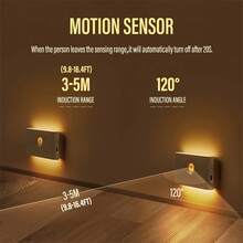 1pc/2pcs/4pcs LED Smart Sensor Night Light, Wireless USB Rechargeable Sensor Wall Light, With Motion Sensor, Upper And Lower Glow Protect Eyes Suitable For Bedroom, Hallway, Cabinet, Bathroom, Kitchen, Drawer - White - View 5