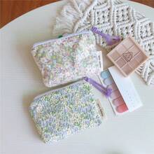 1 件零食收纳袋女士手提包柔和奶油色浅紫色零钱包迷你包耳机口红收纳袋钥匙耳机包多功能收纳袋 - 彩色 - 查看 11