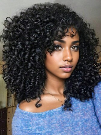 Short Afro Curly Wigs 30cm Short Kinky Synthetic Hair Replacement Wigs Heat Resistant Fiber Wigs For Women 14 Inch