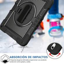 Funda Para iPad 9 8 7 Generación 10.2 Uso Rudo Correa - Negro - Ver 7